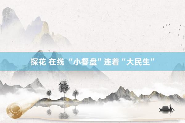 探花 在线 “小餐盘”连着“大民生”