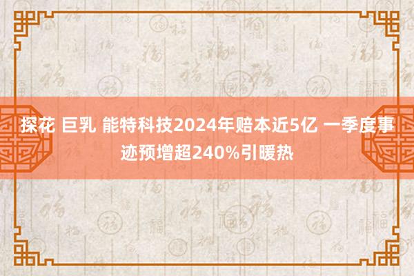 探花 巨乳 能特科技2024年赔本近5亿 一季度事迹预增超240%引暖热